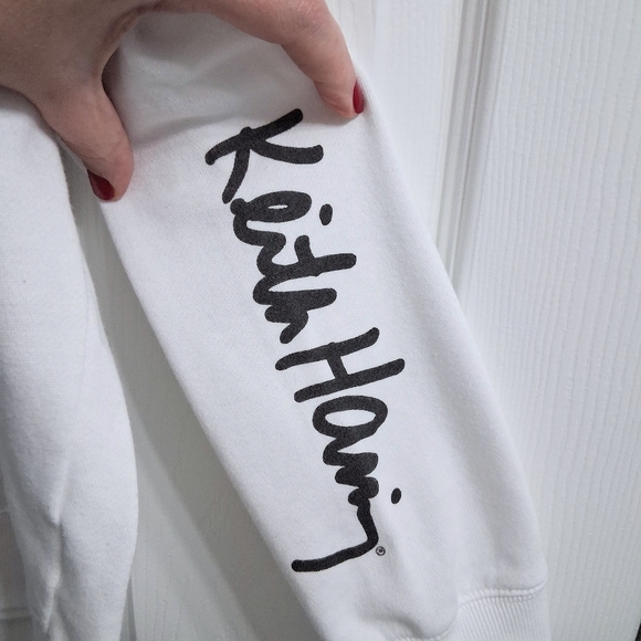 Vintage Keith Haring Sweatshirt Pop Art Dancing Heart 1980s NY Artist Activist - Picture 5 of 10